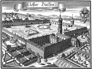 Stich des Klosters Dießen von Michael Wening (um 1700)